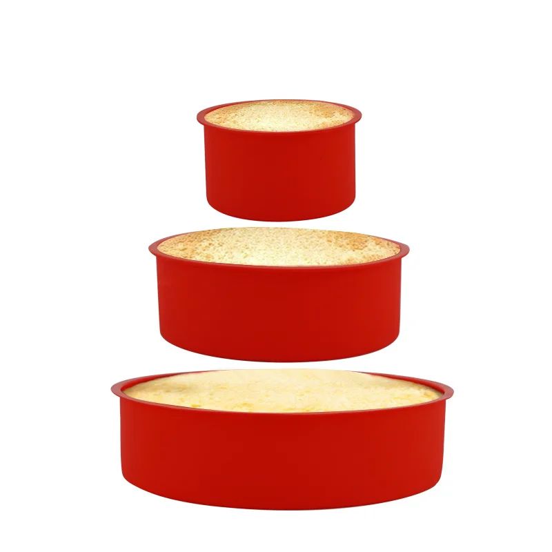 Premium Round Silicone Cake Mold Set  Nonstick Reusable Baking Pans For Perfect Cakes Every Time 5