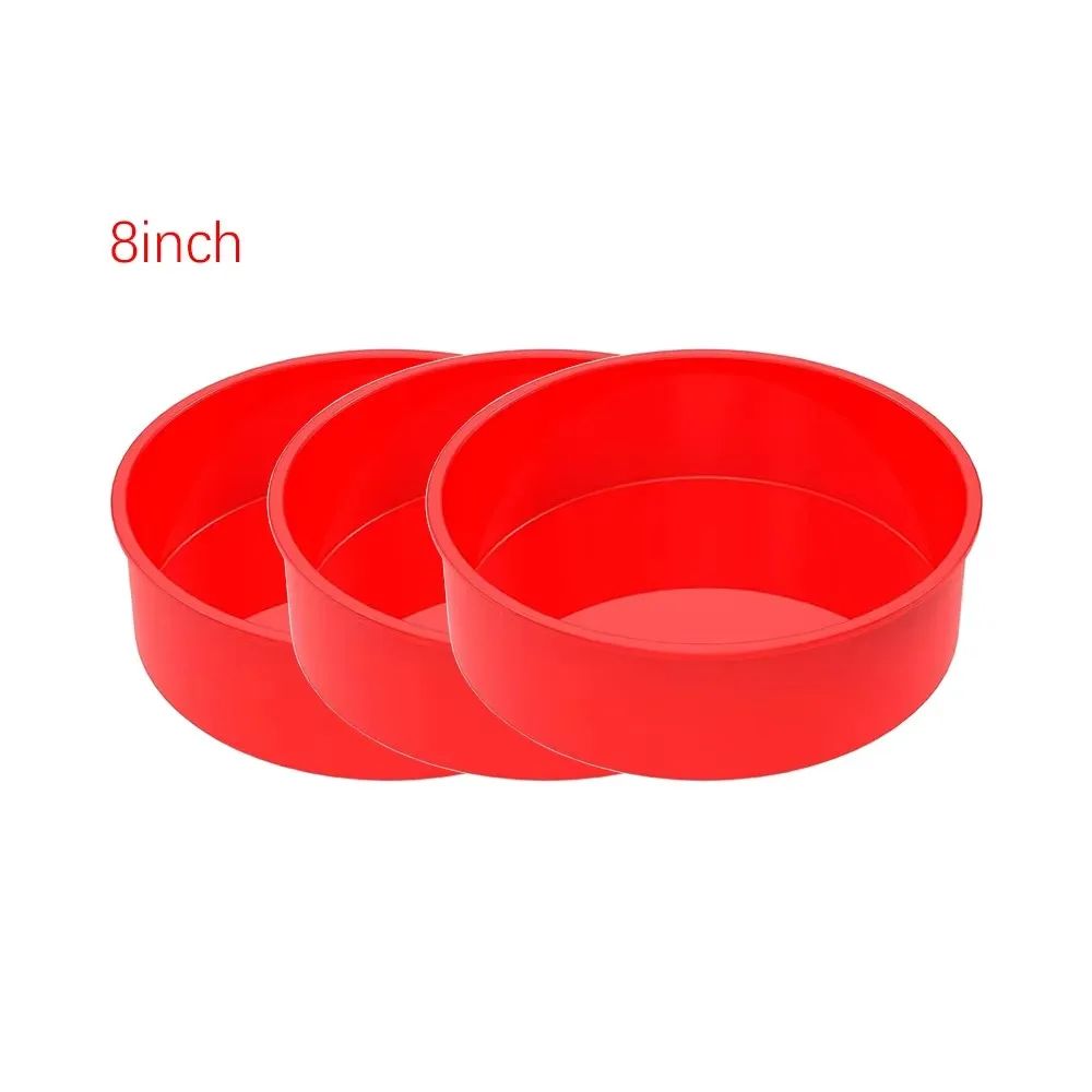 Premium Round Silicone Cake Mold Set  Nonstick Reusable Baking Pans For Perfect Cakes Every Time 16