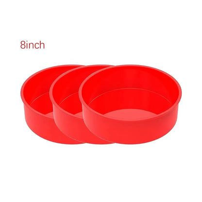 Premium Round Silicone Cake Mold Set  Nonstick Reusable Baking Pans For Perfect Cakes Every Time 16