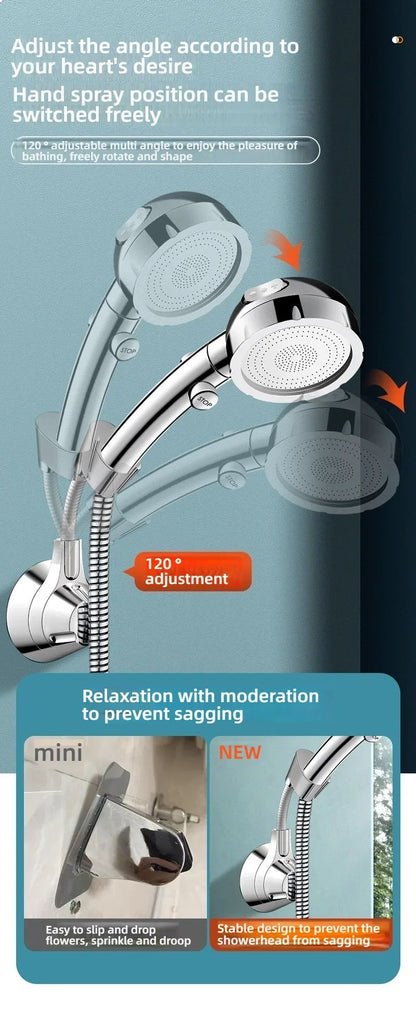 Adjustable Suction Cup Shower Head Holder  PunchFree Handheld Shower Bracket With MultiAngle Rotati 14