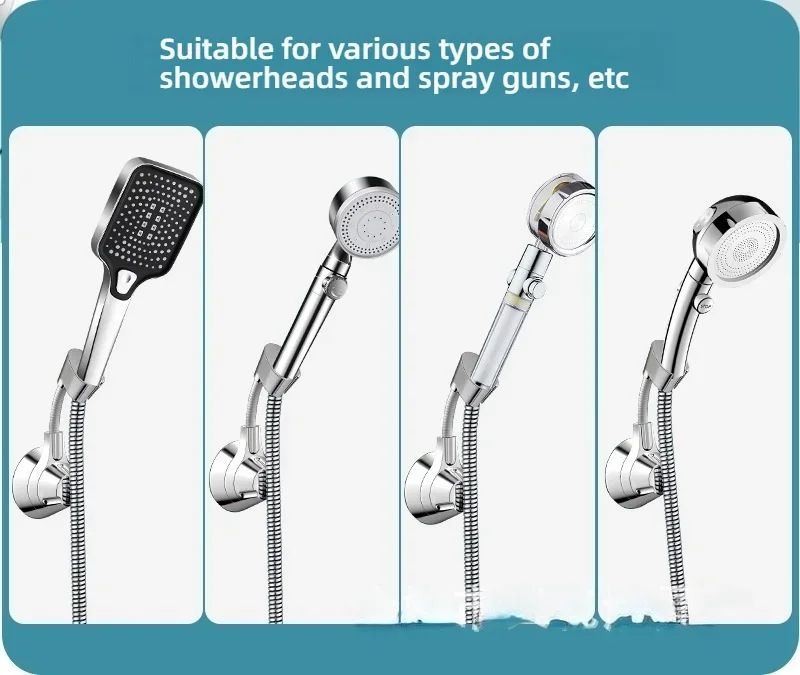 Adjustable Suction Cup Shower Head Holder  PunchFree Handheld Shower Bracket With MultiAngle Rotati 16