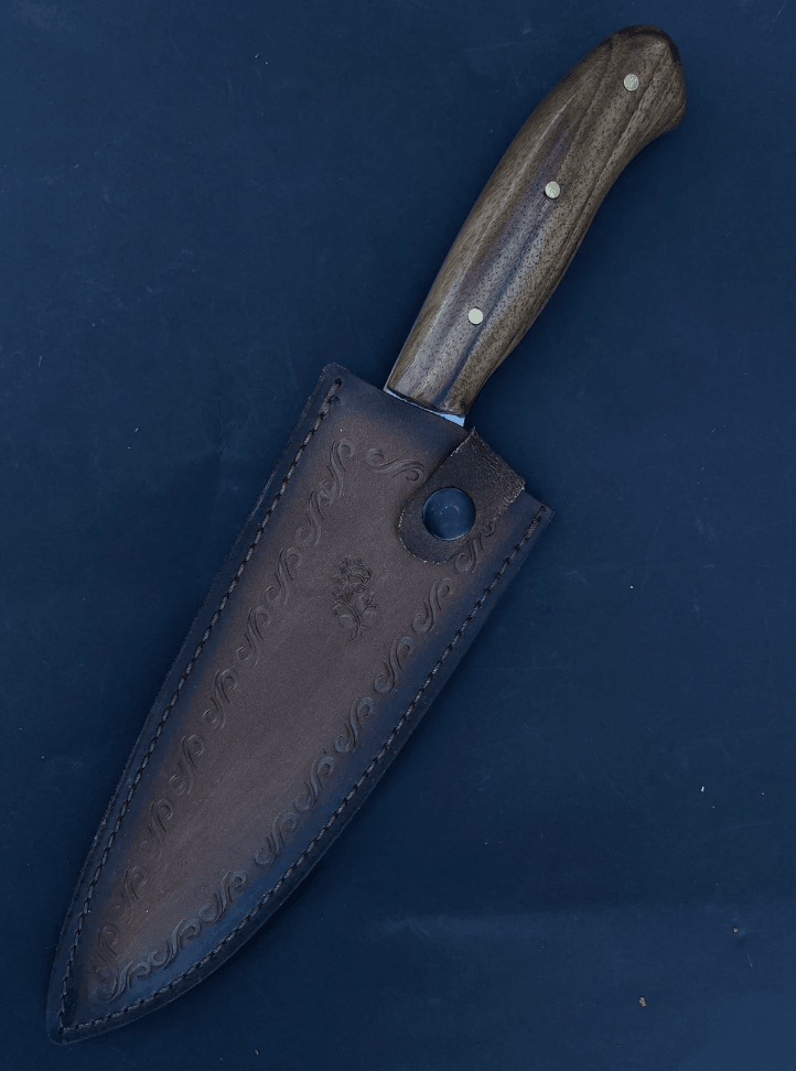 buynow walnut handle kitchen knife engraved