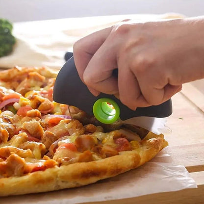 Premium Stainless Steel Pizza Cutter Wheel With Protective Blade Cover  Ergonomic Kitchen Pizza Cut 1