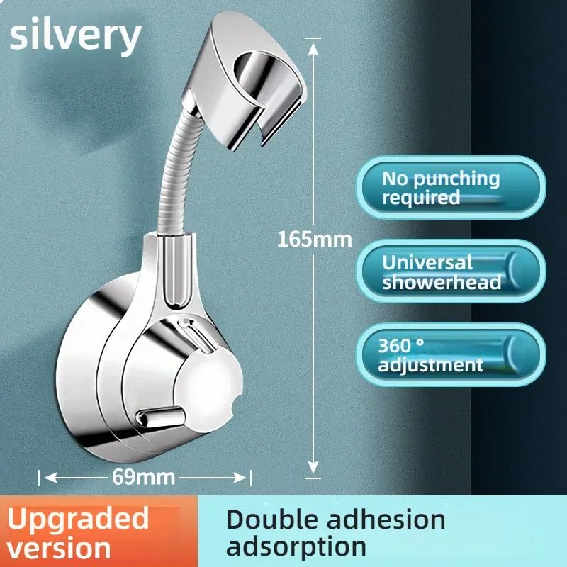 Adjustable Suction Cup Shower Head Holder  PunchFree Handheld Shower Bracket With MultiAngle Rotati 18