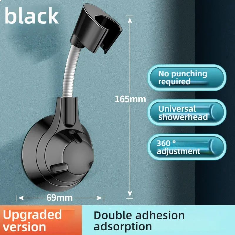 Adjustable Suction Cup Shower Head Holder  PunchFree Handheld Shower Bracket With MultiAngle Rotati 19