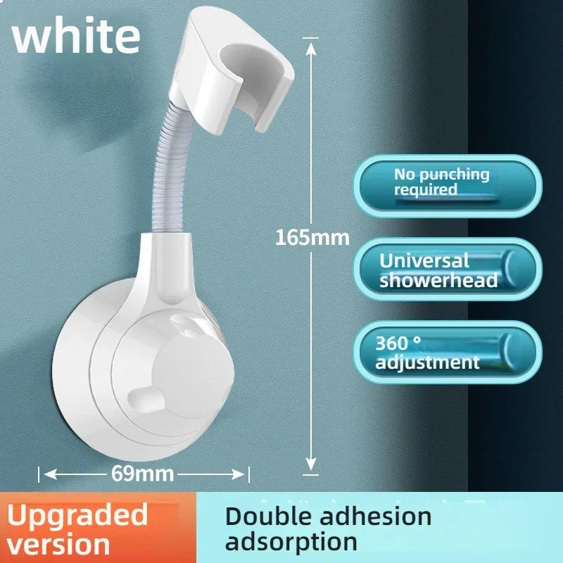 Adjustable Suction Cup Shower Head Holder  PunchFree Handheld Shower Bracket With MultiAngle Rotati 20
