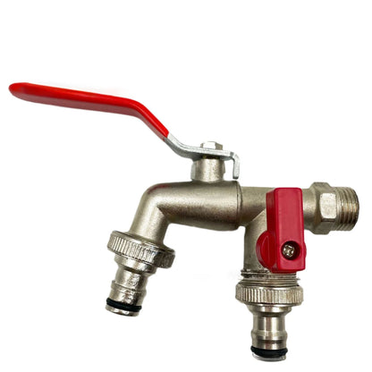 2in1 Double Valve Outdoor Garden Faucet  AntiFreeze Water Tap With Dual Outlets For Garden Hoses Pa 11