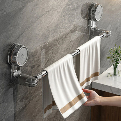 Retractable Suction Cup Towel Bar  3060cm  50100cm Adjustable NonPerforated WallMounted Single Rod  1