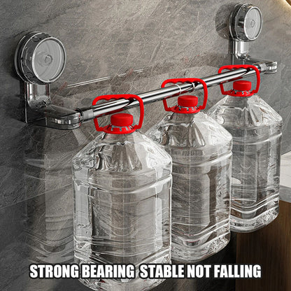 Retractable Suction Cup Towel Bar  3060cm  50100cm Adjustable NonPerforated WallMounted Single Rod  5