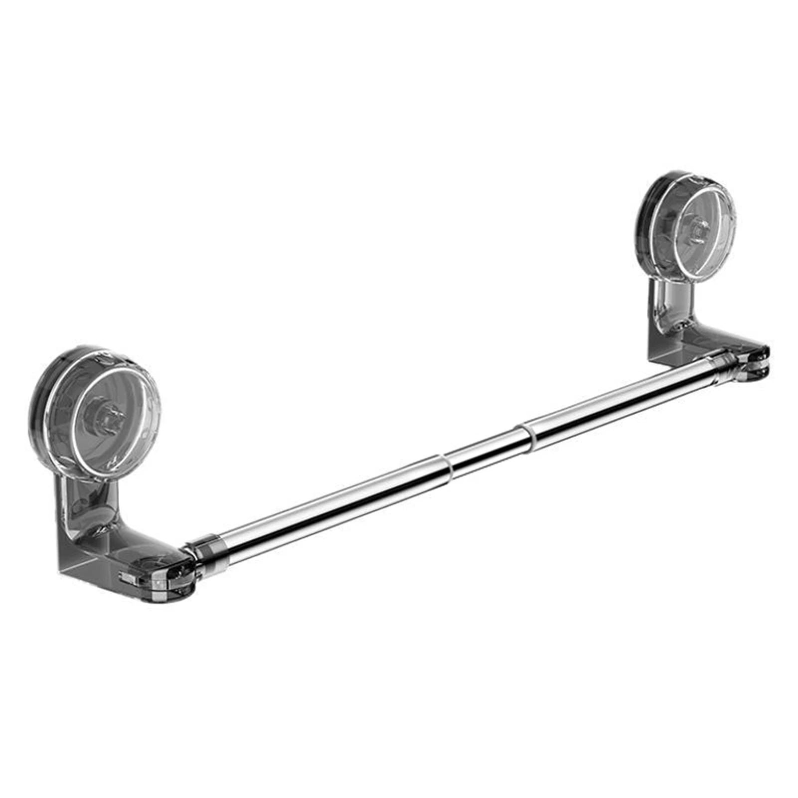 Retractable Suction Cup Towel Bar  3060cm  50100cm Adjustable NonPerforated WallMounted Single Rod  6