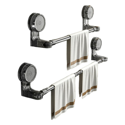 Retractable Suction Cup Towel Bar  3060cm  50100cm Adjustable NonPerforated WallMounted Single Rod  7