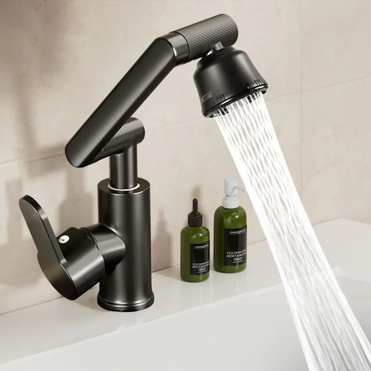 1080 Rotating Basin Faucet Hot  Cold Multi Function Booster Faucet For Bathroom  Kitchen With Unive 2