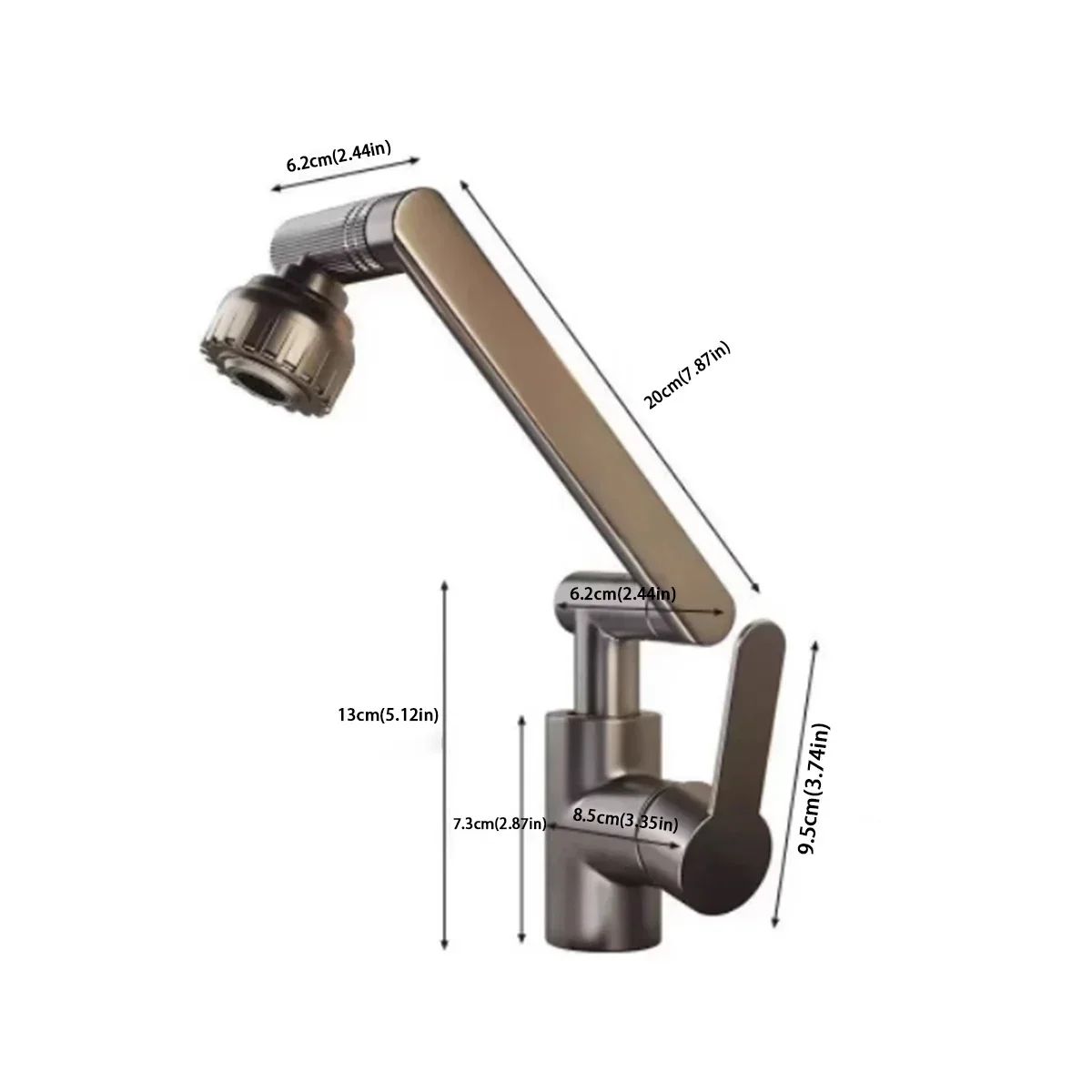 1080 Rotating Basin Faucet Hot  Cold Multi Function Booster Faucet For Bathroom  Kitchen With Unive 5