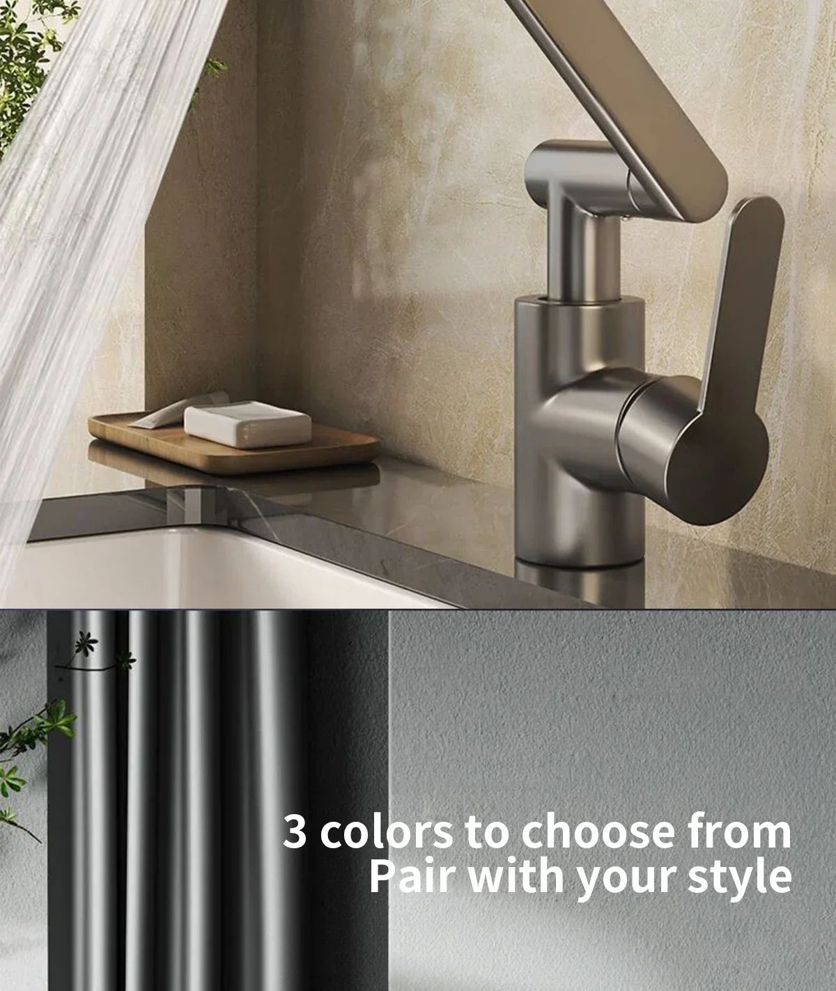 1080 Rotating Basin Faucet Hot  Cold Multi Function Booster Faucet For Bathroom  Kitchen With Unive 7