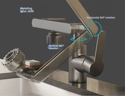 1080 Rotating Basin Faucet Hot  Cold Multi Function Booster Faucet For Bathroom  Kitchen With Unive 9