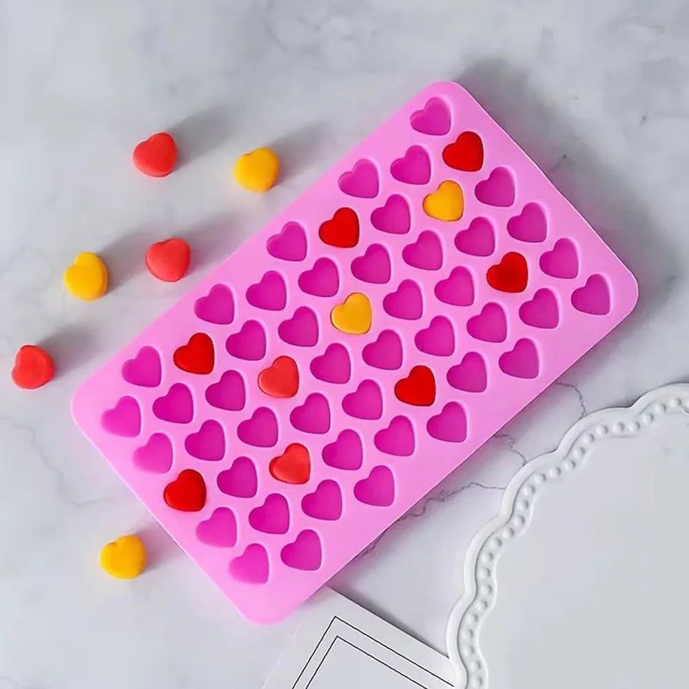 Premium 7Piece Silicone Candy Molds  Gummy Molds Set With Droppers  Reusable FoodGrade Baking Trays 3