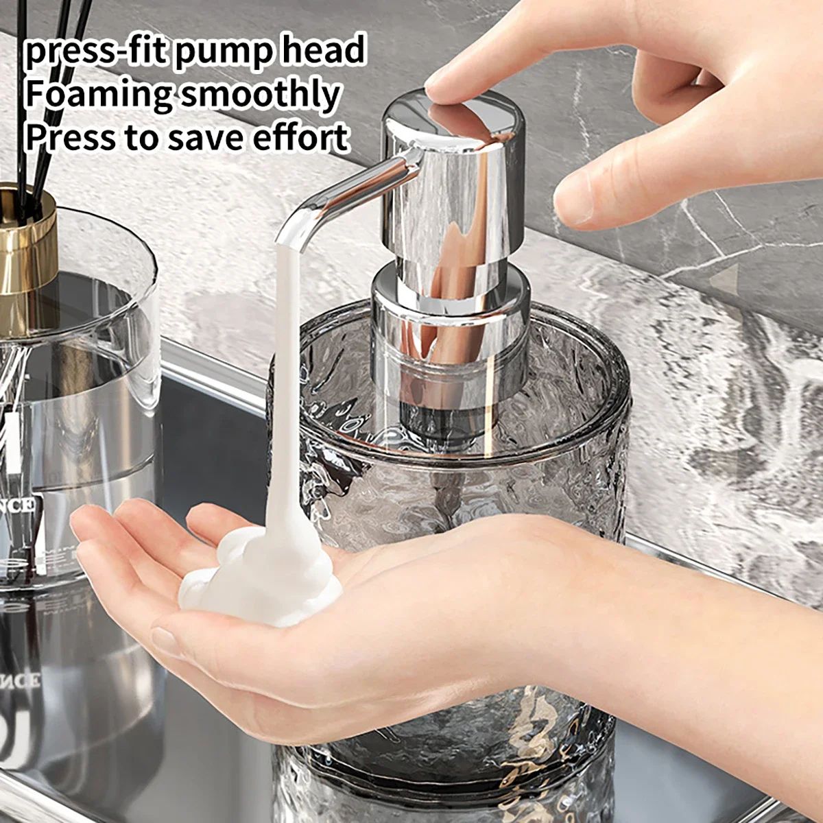 Luxurious Refillable ABS Soap Dispenser Bottle  Press Pump Container For Hand Soap Dish Soap  Bathr 1