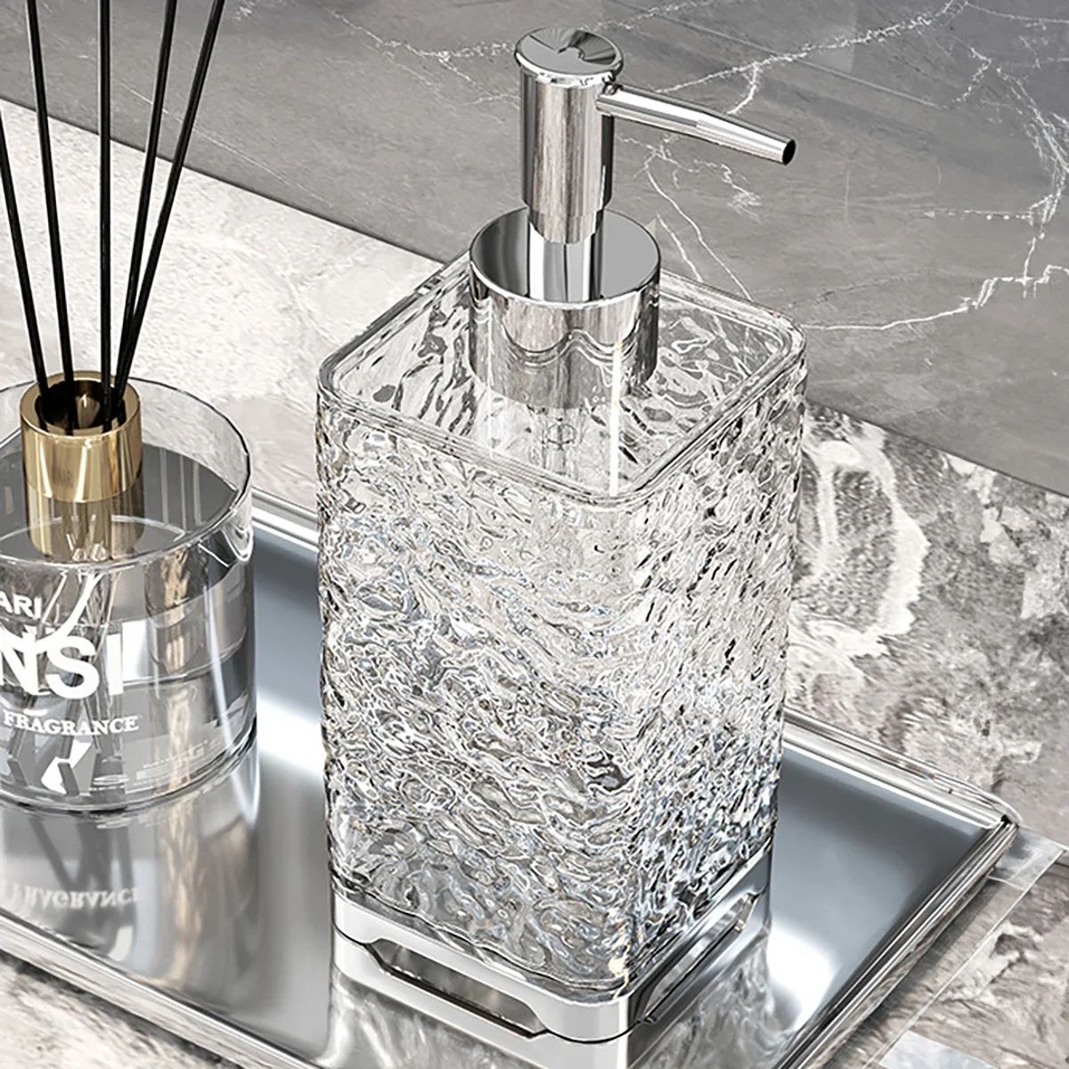 Luxurious Refillable ABS Soap Dispenser Bottle  Press Pump Container For Hand Soap Dish Soap  Bathr 4