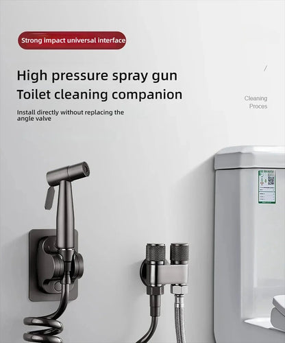 Stainless Steel Handheld Bidet Sprayer Set  SelfCleaning Toilet Spray Head With NoPunch Installatio 6
