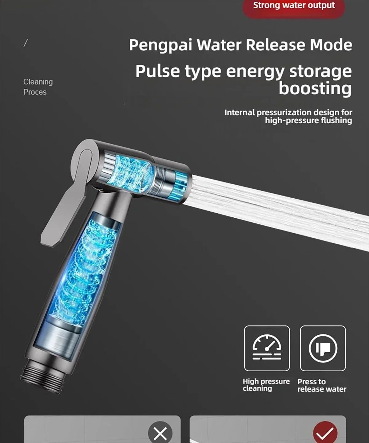 Stainless Steel Handheld Bidet Sprayer Set  SelfCleaning Toilet Spray Head With NoPunch Installatio 9