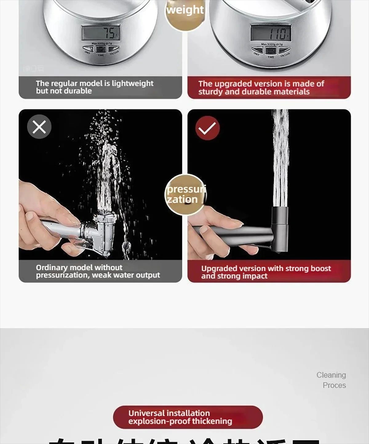 Stainless Steel Handheld Bidet Sprayer Set  SelfCleaning Toilet Spray Head With NoPunch Installatio 10