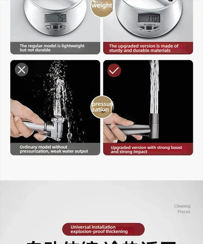 Stainless Steel Handheld Bidet Sprayer Set  SelfCleaning Toilet Spray Head With NoPunch Installatio 10