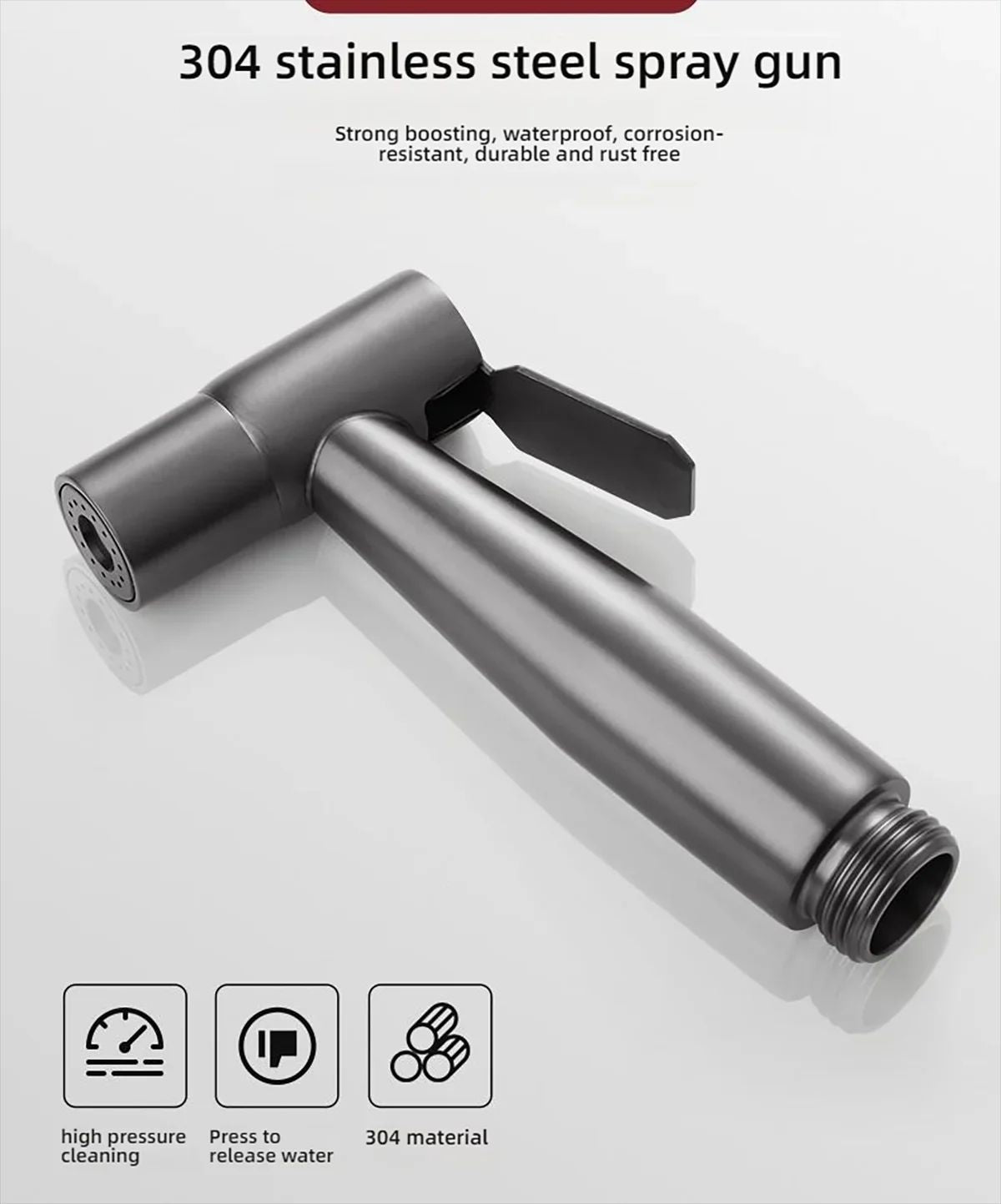 Stainless Steel Handheld Bidet Sprayer Set  SelfCleaning Toilet Spray Head With NoPunch Installatio 11