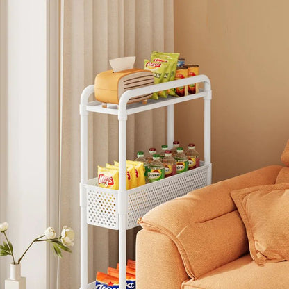 Slim Gap Storage Rack  Movable FloorStanding Narrow Cart For Kitchen Bathroom  Living Room Organiza 3