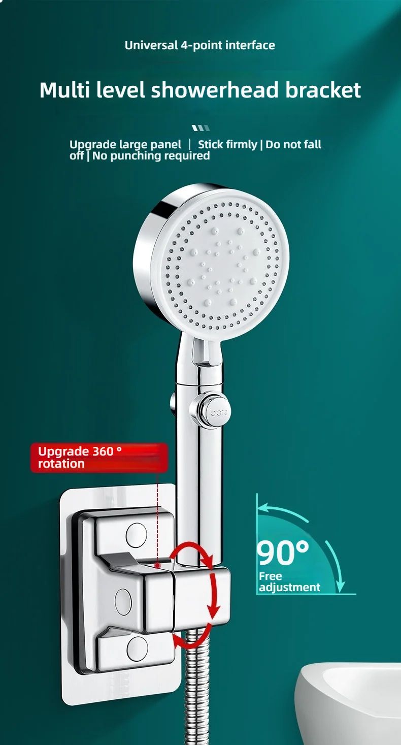 Adjustable 3Mode HighPressure Shower Head  Rainfall Massage  Mixed Spray Showerhead With Large Flow 6