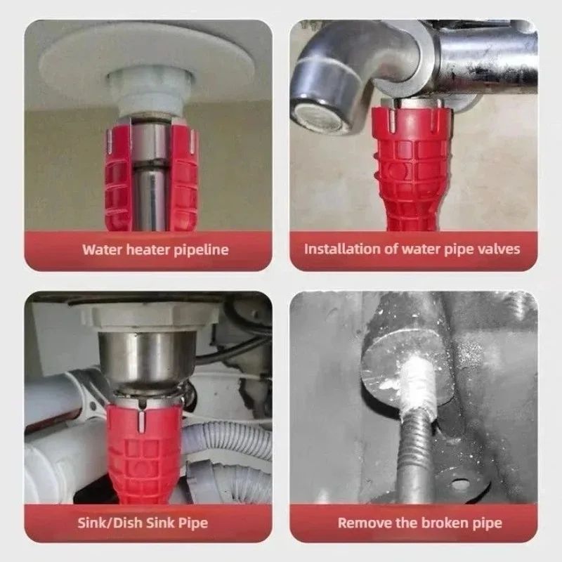 8in1 MultiFunctional Sink Faucet Wrench  Universal LargeOpen Plumbing Tool For Bathroom  Household  3