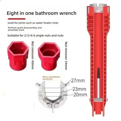 8in1 MultiFunctional Sink Faucet Wrench  Universal LargeOpen Plumbing Tool For Bathroom  Household  5
