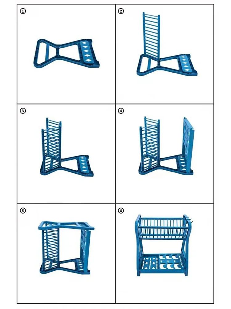 DoubleLayer Kitchen Dish Rack  Multifunctional Drain Bowl Tray  Storage Organizer For Drying Plates 5
