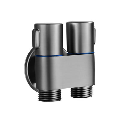 Zinc Alloy Angle Valve Bidet Sprayer Set  OneinTwoOut WallMount Water Control Valve For Toilet  Bat 10