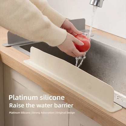 Silicone Sink Splash Guard With Suction Cup  WhiteGreen Water Baffle To Protect Clothes From Splash 5