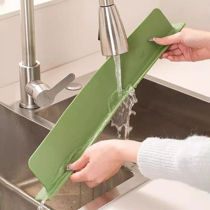 Silicone Sink Splash Guard With Suction Cup  WhiteGreen Water Baffle To Protect Clothes From Splash 6