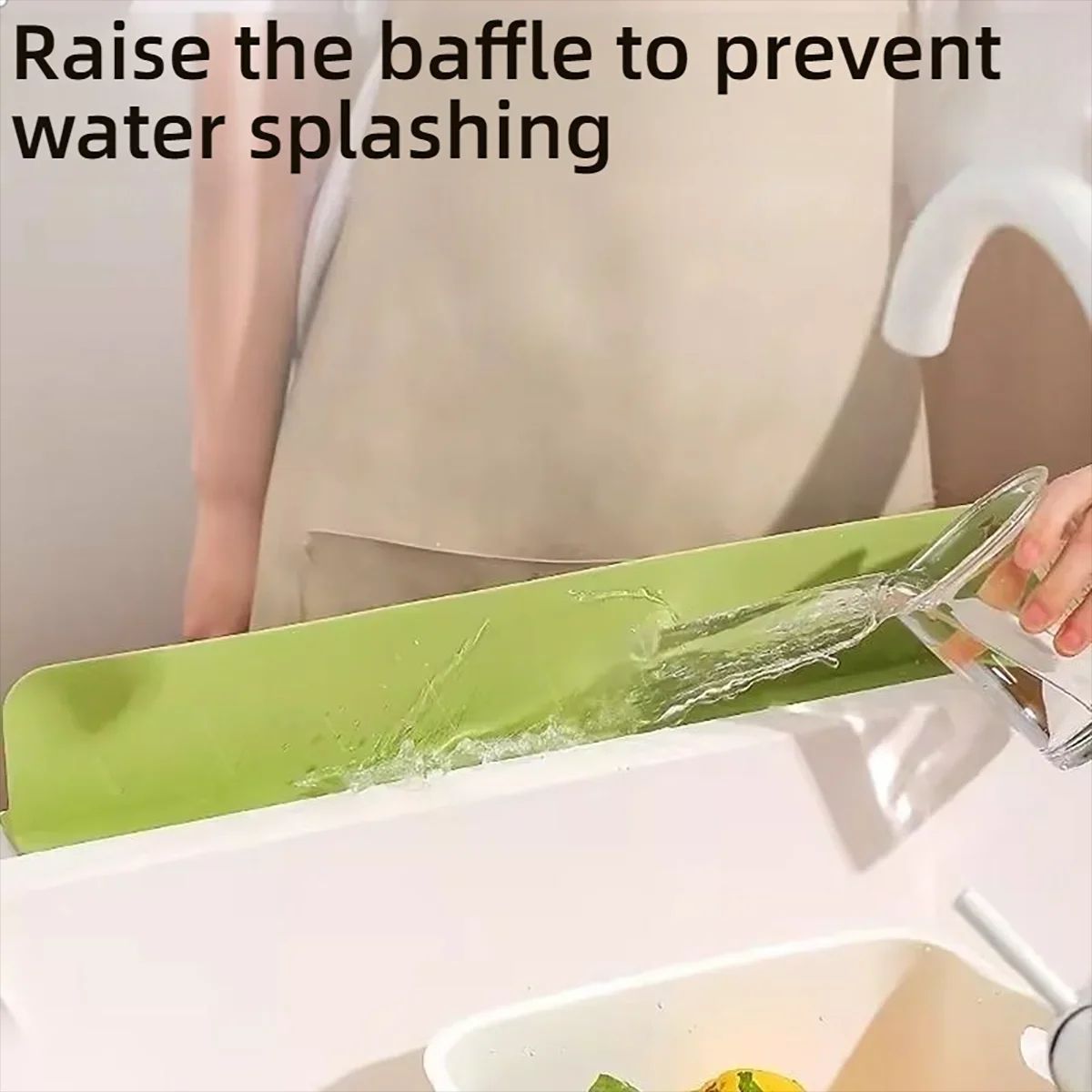 Silicone Sink Splash Guard With Suction Cup  WhiteGreen Water Baffle To Protect Clothes From Splash 18
