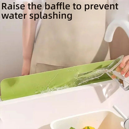 Silicone Sink Splash Guard With Suction Cup  WhiteGreen Water Baffle To Protect Clothes From Splash 18