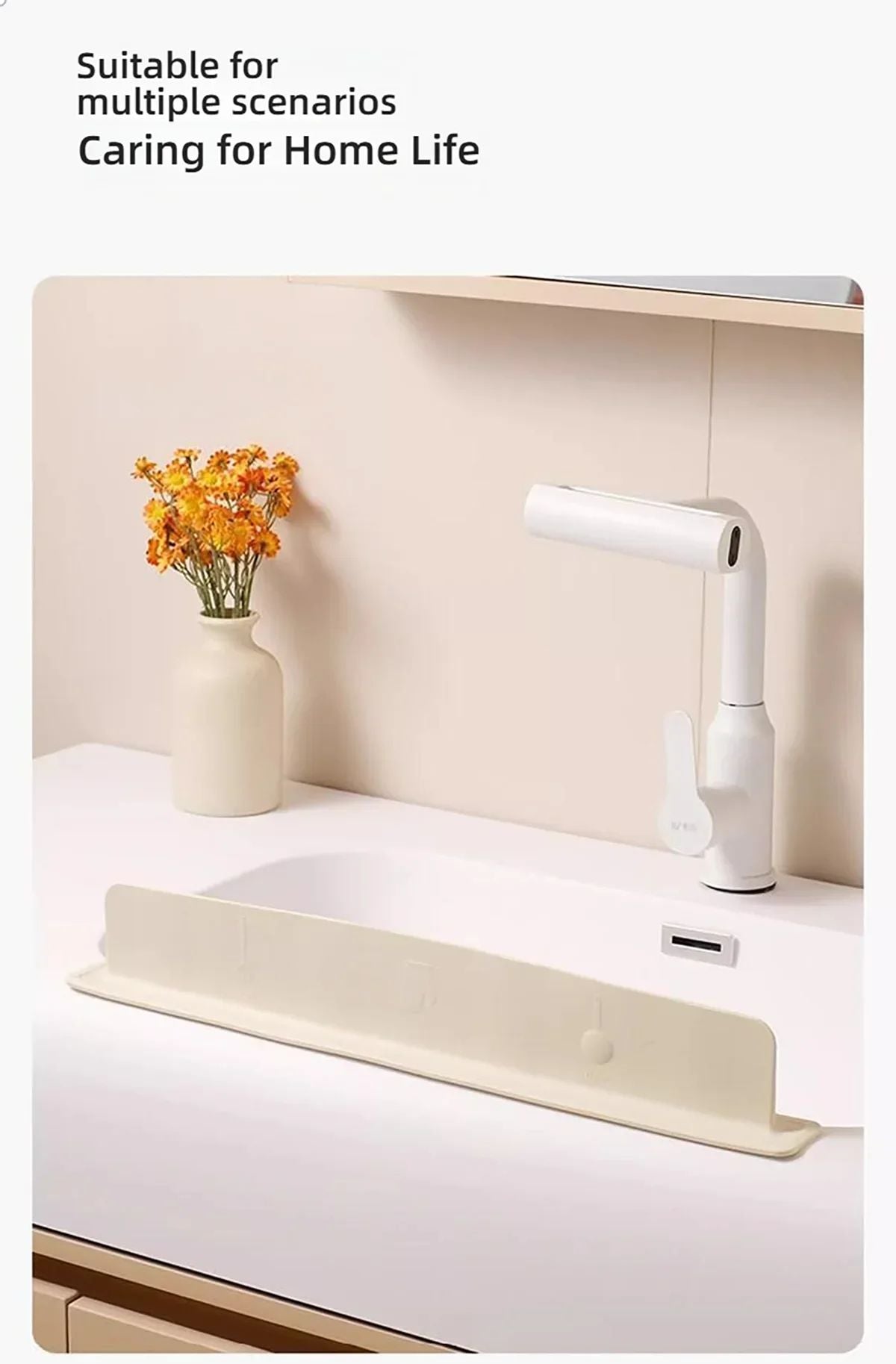 Silicone Sink Splash Guard With Suction Cup  WhiteGreen Water Baffle To Protect Clothes From Splash 12