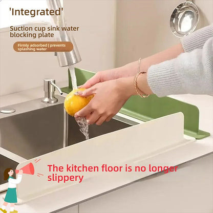 Silicone Sink Splash Guard With Suction Cup  WhiteGreen Water Baffle To Protect Clothes From Splash 14