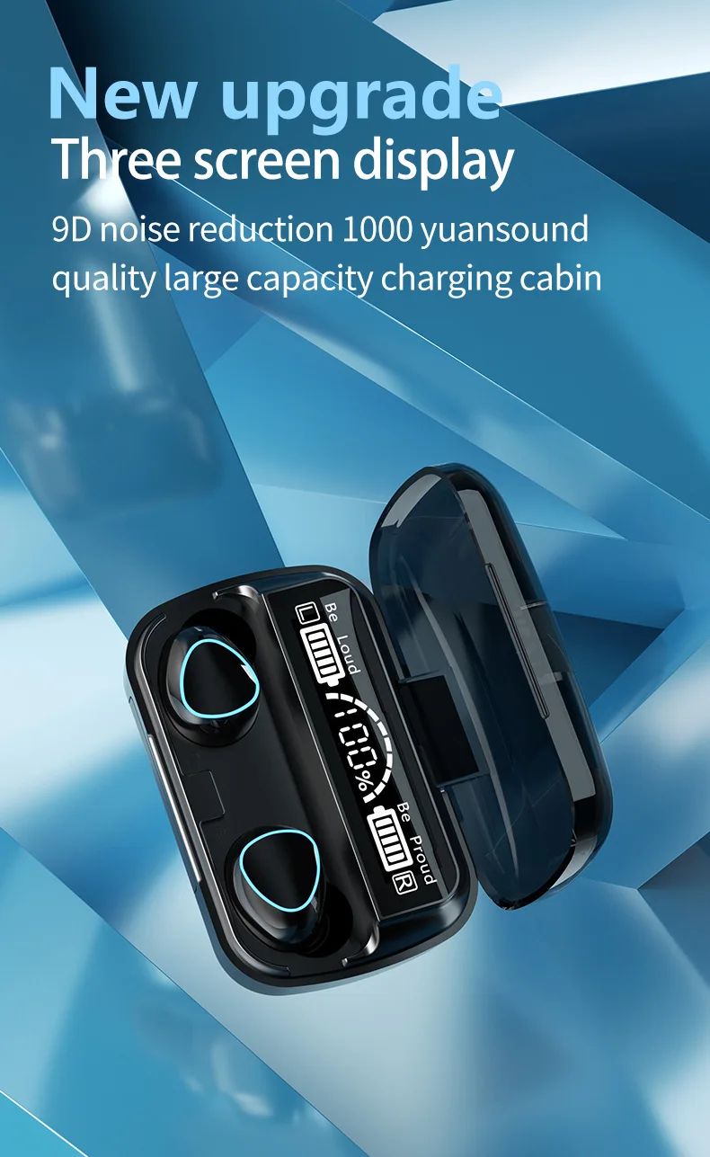 M10 Wireless Earbuds HighQuality BT Headset With Perfect Sound Sports Gaming Earphones  BuiltIn Pow 6