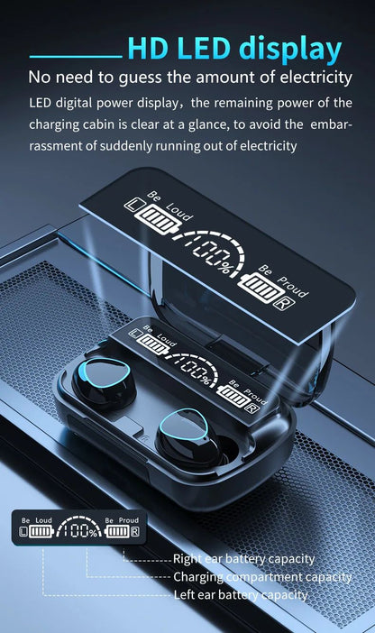 M10 Wireless Earbuds HighQuality BT Headset With Perfect Sound Sports Gaming Earphones  BuiltIn Pow 7