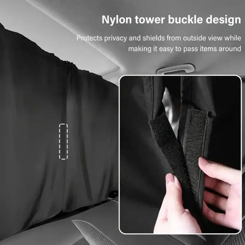 Car Privacy Curtains Set Sun Shade Divider For Front And Rear Seats 5