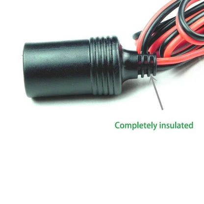 12V Car Battery Clip Adapter With Cigarette Lighter Socket High Power Copper Clamps 2
