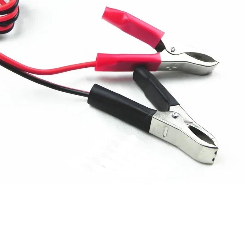 12V Car Battery Clip Adapter With Cigarette Lighter Socket High Power Copper Clamps 3