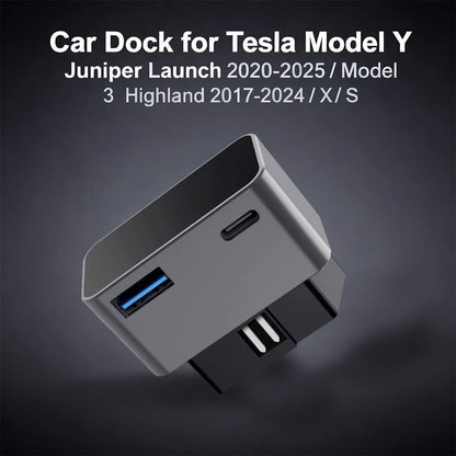OBD Adapter Charging Splitter USB C Port Charger for Tesla Model 3 and Model Y