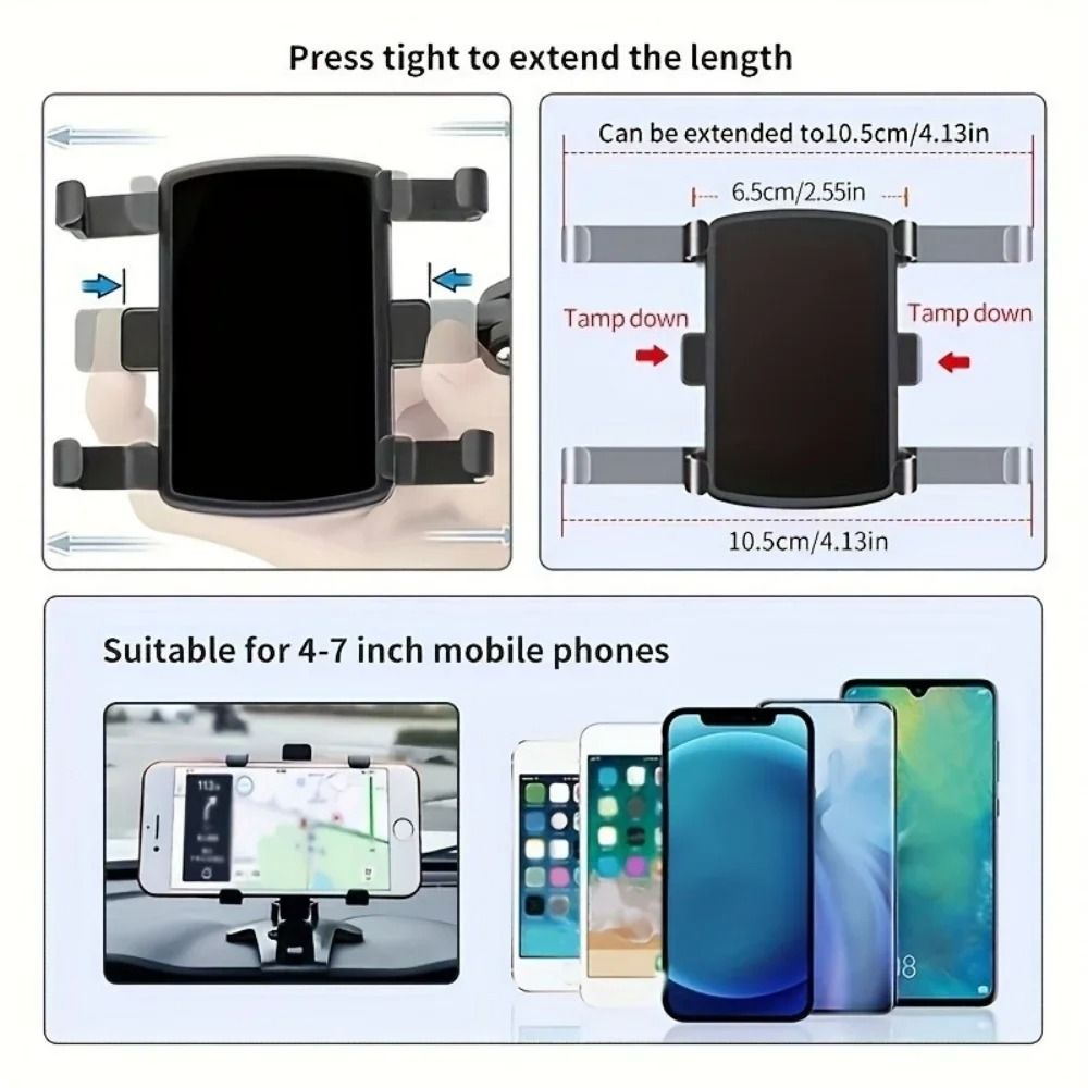 Car Mobile Phone Holder Universal Dashboard And Mirror Mount 4