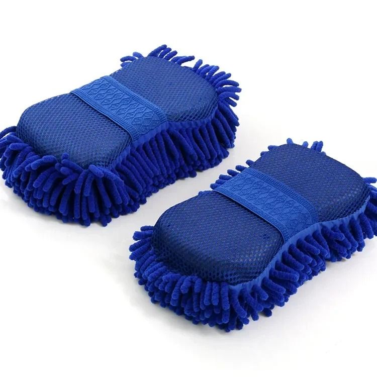 Microfiber Chenille Car Wash Sponge Set Soft Cleaning Pads For Auto Detailing 6