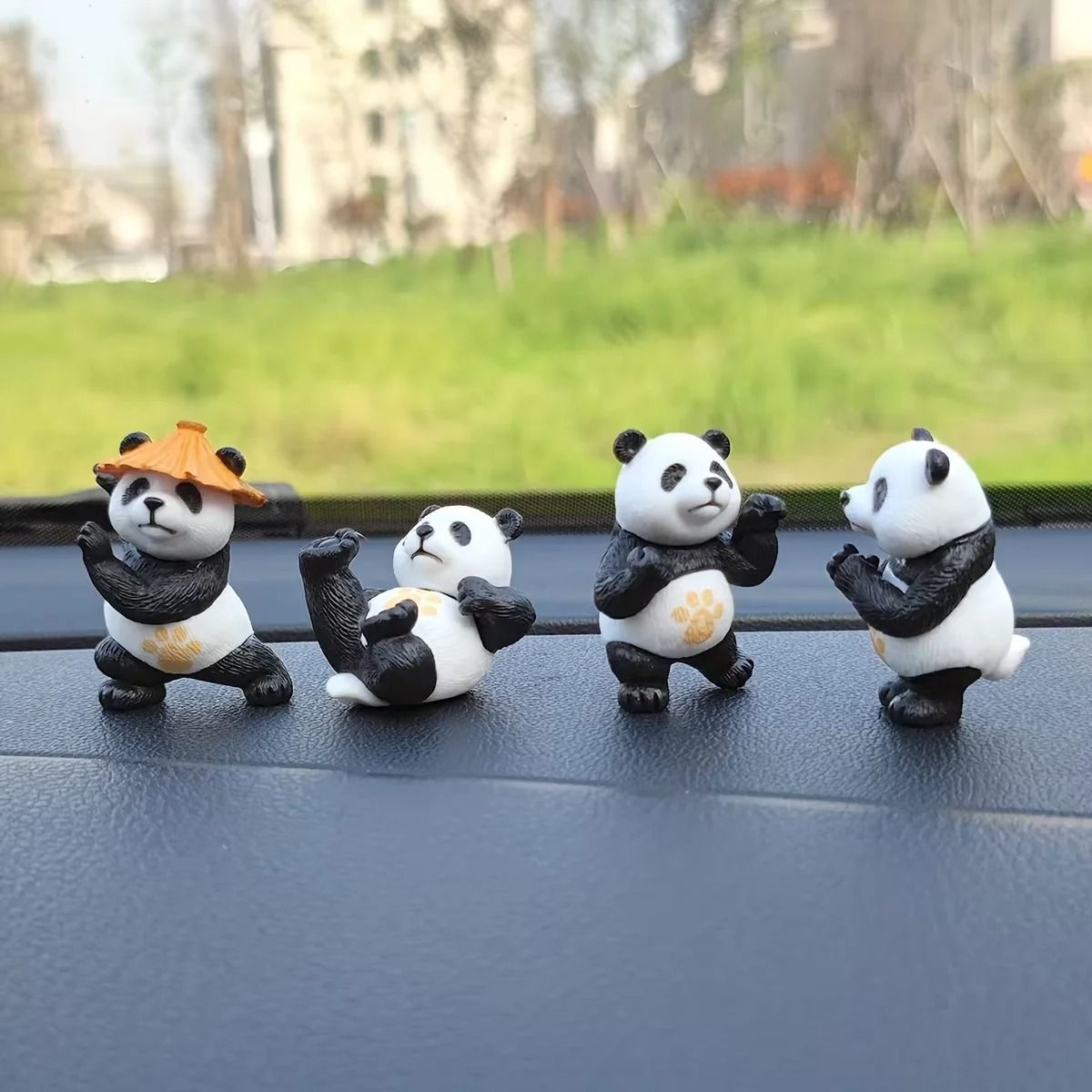 Panda Mini Car Ornaments Set For Dashboard And Desk Decoration 1