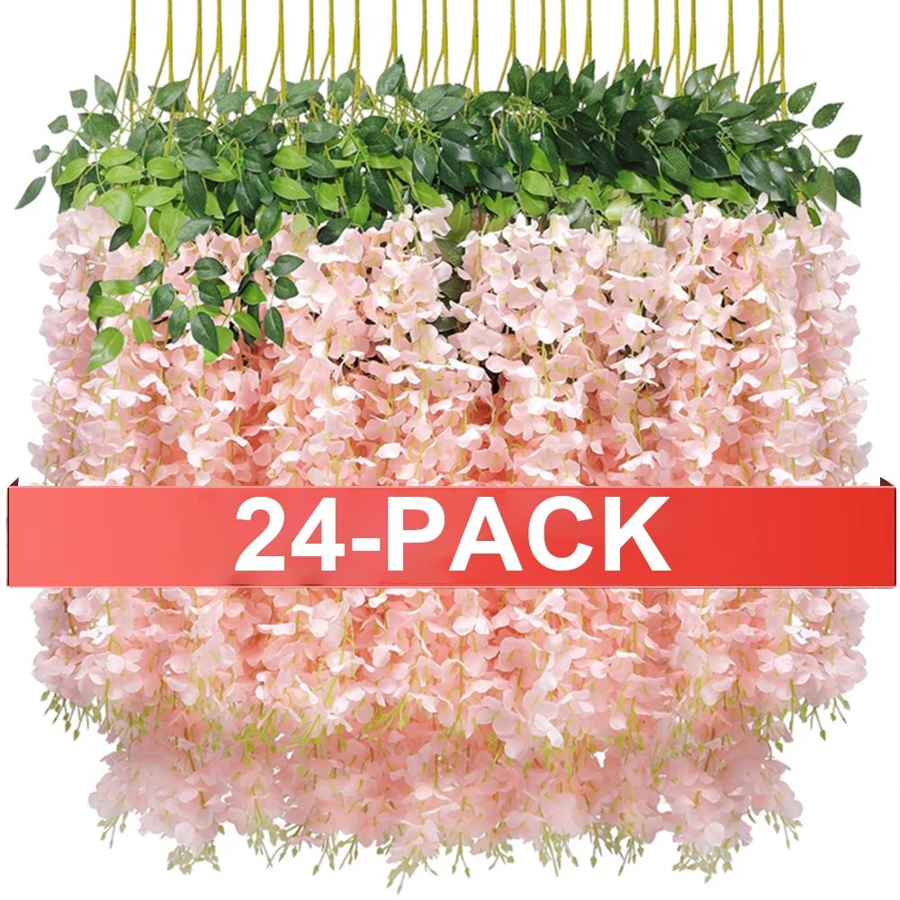 Luxe Cascading Artificial Wisteria Hanging Garland  Elegant Fake Vines For Weddings Home  Event Dec 7