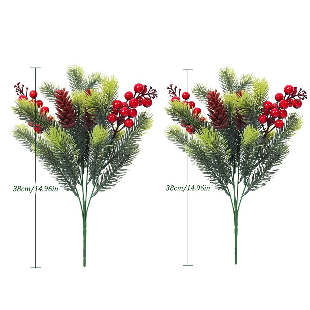 Festive Poinsettia  Pine Holiday Floral Decor Set  Premium Table Centerpiece For Christmas Parties 7
